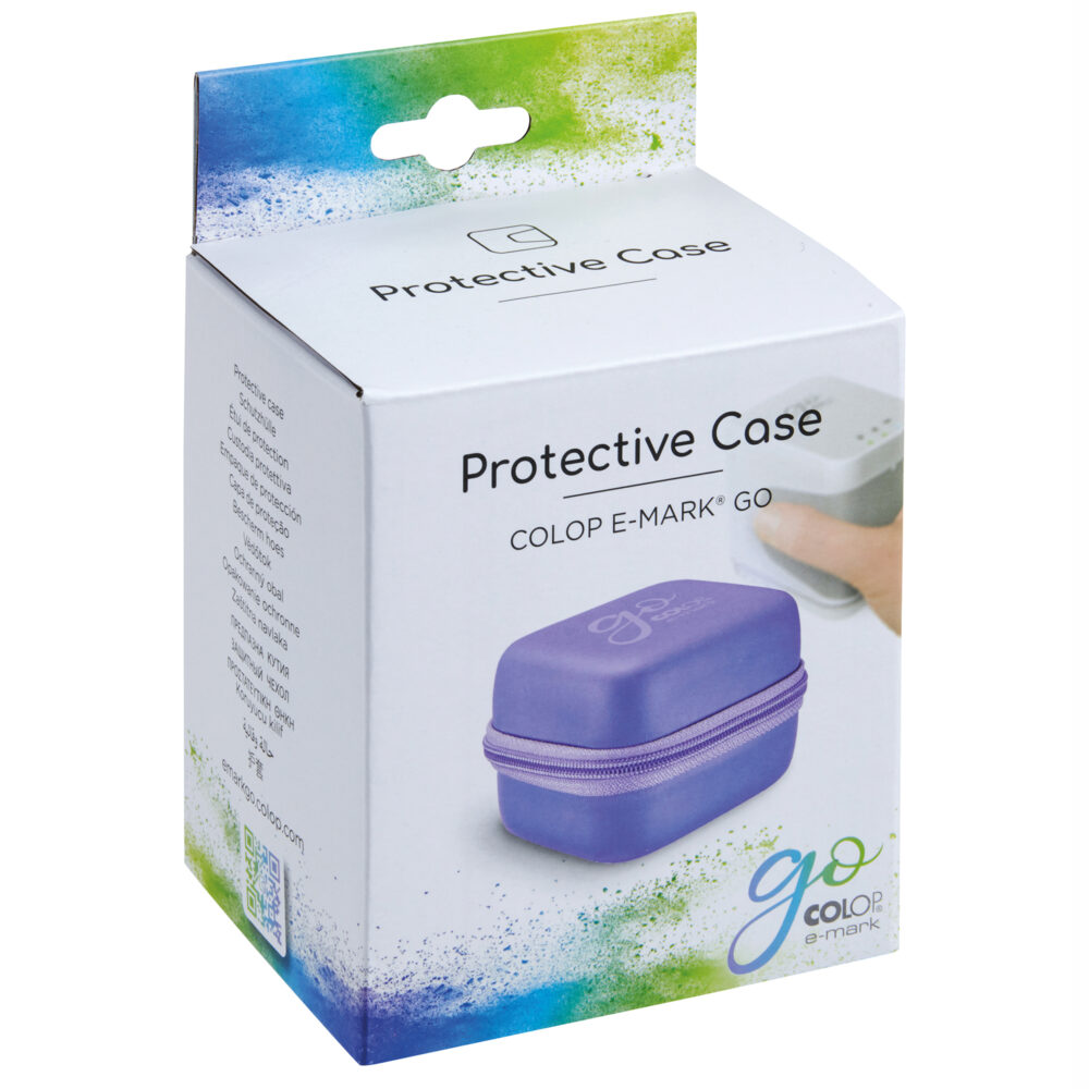 HANKO Stempel & Gravur - Protective case for COLOP e-mark go - Purple - Box