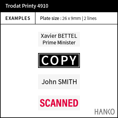 HANKO - Trodat Printy 4910 - Examples