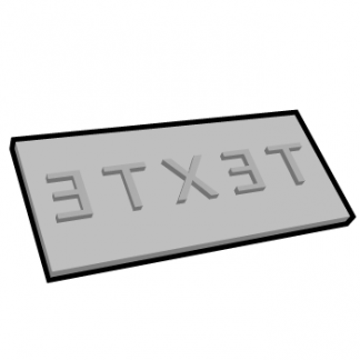 Plaque de texte personnalisable rectangulaire