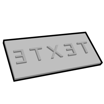 Rectangular customizable text plate