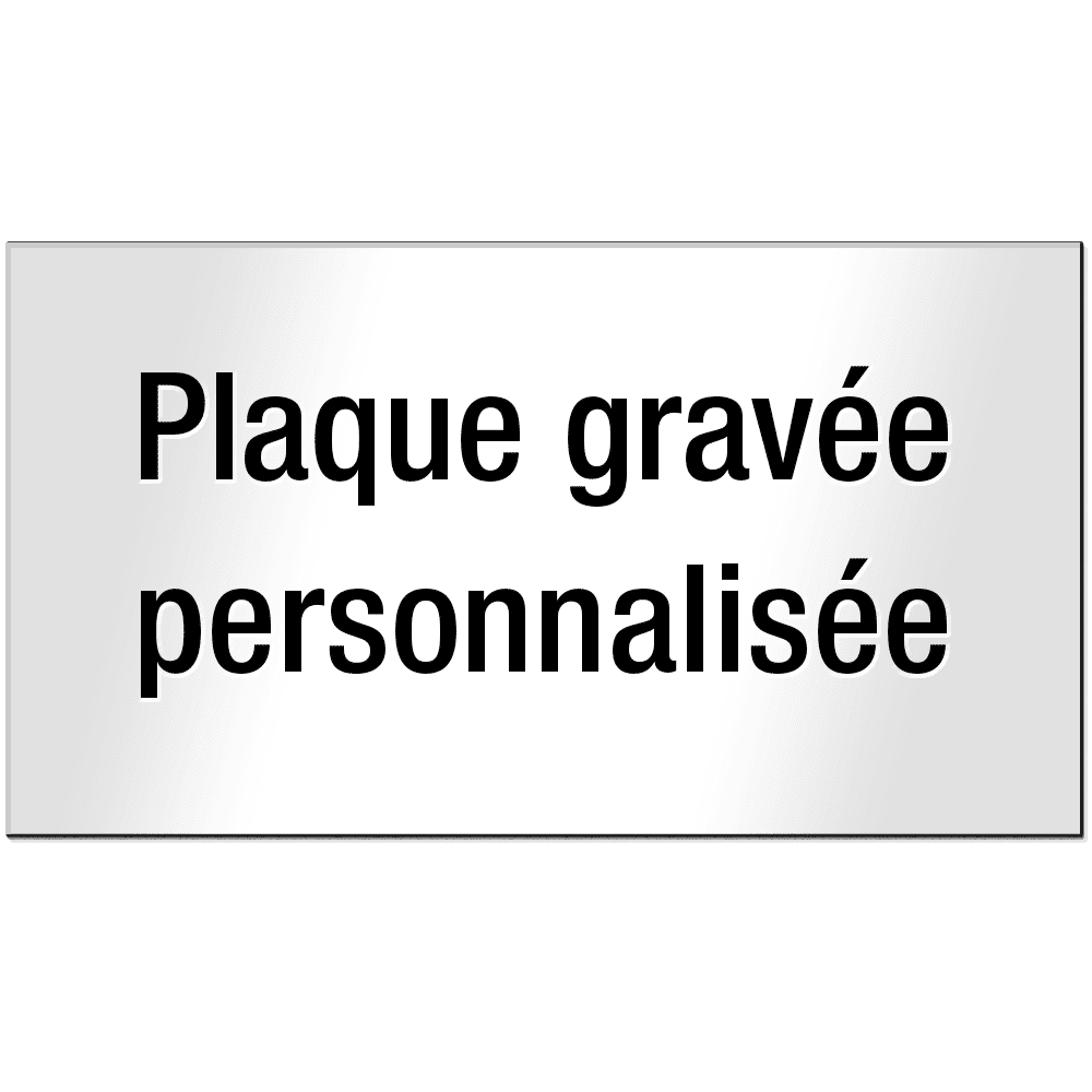 Plaque gravée personnalisée pour boîte aux lettres/sonnette de 0,1mm (max.  110 x 60 mm)