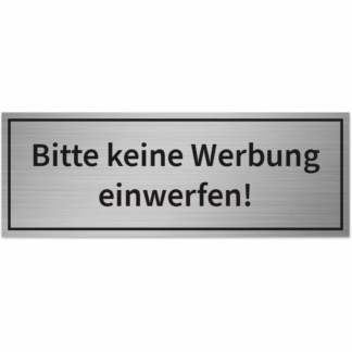 HANKO Luxembourg - Plate - Bitte keine Werbung einwerfen - Silver