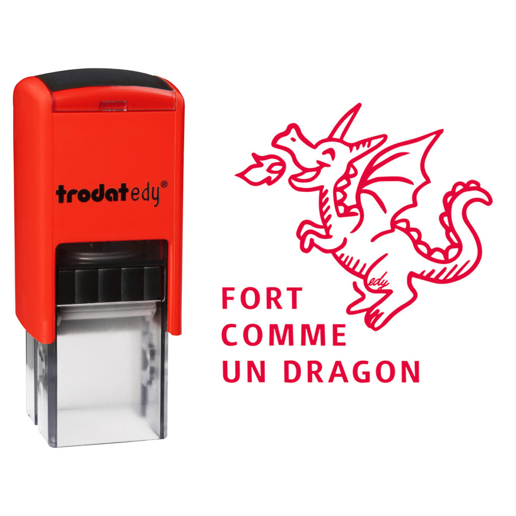 HANKO Stempel & Gravur - Tampon pour enseignants - Trodat edy - Fort comme un dragon