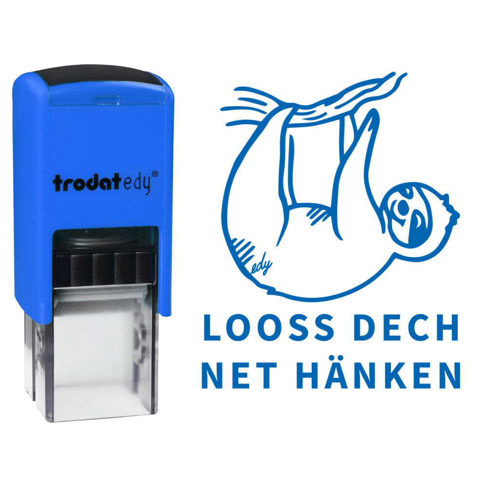 HANKO Stempel & Gavur - Trodat edy - Tampon pour enseignants - Looss dech nët hänken!