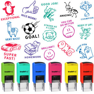 HANKO Stempel & Gravur - Trodat edy FLEX - Tampons de motivation pour enseignants - Anglais