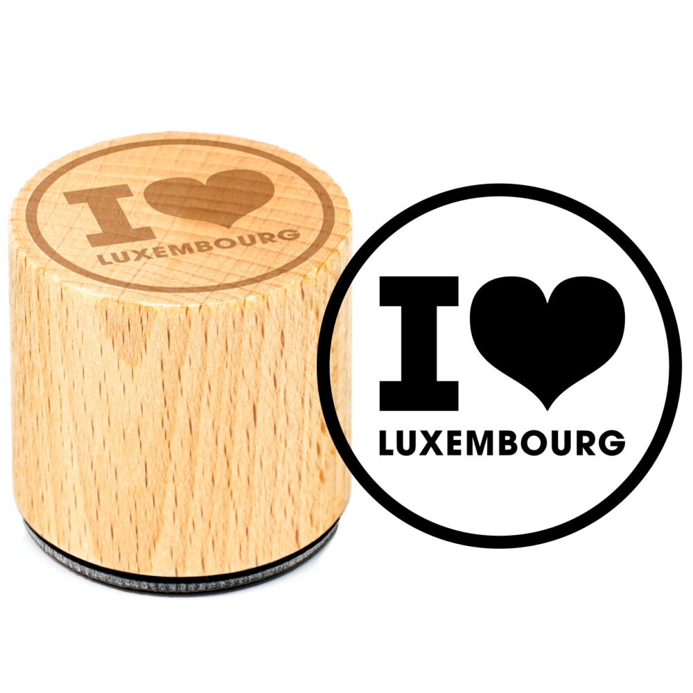 HANKO Stempel & Gravur - Tampons créatifs en bois - Collection Luxembourg - I love Luxembourg