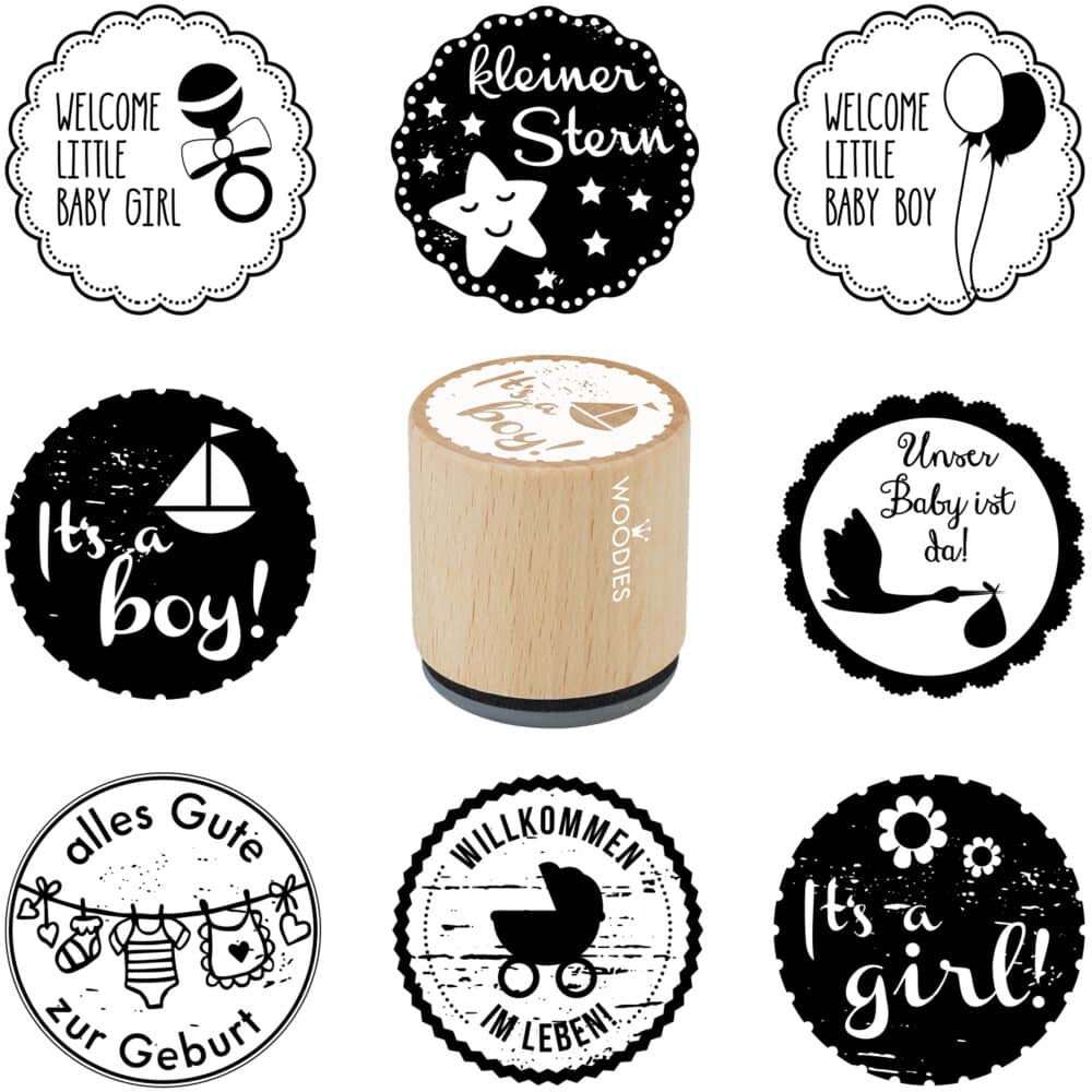 HANKO Stempel & Engraving - COLOP Arts and Crafts - Woodies Baby Collection
