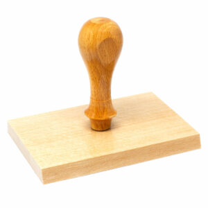 Tampon en bois personnalisé 140 x 100 mm