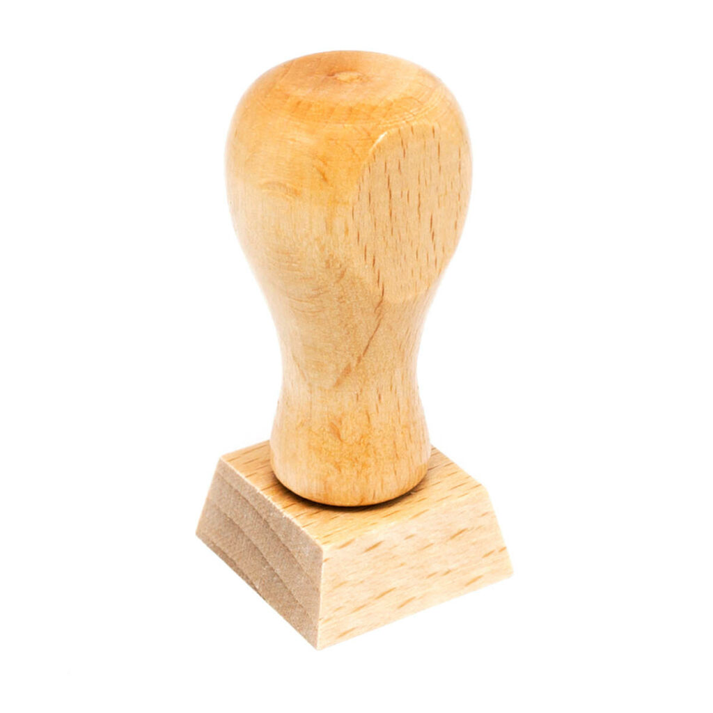 Tampon en bois personnalisé 30 x 30 mm