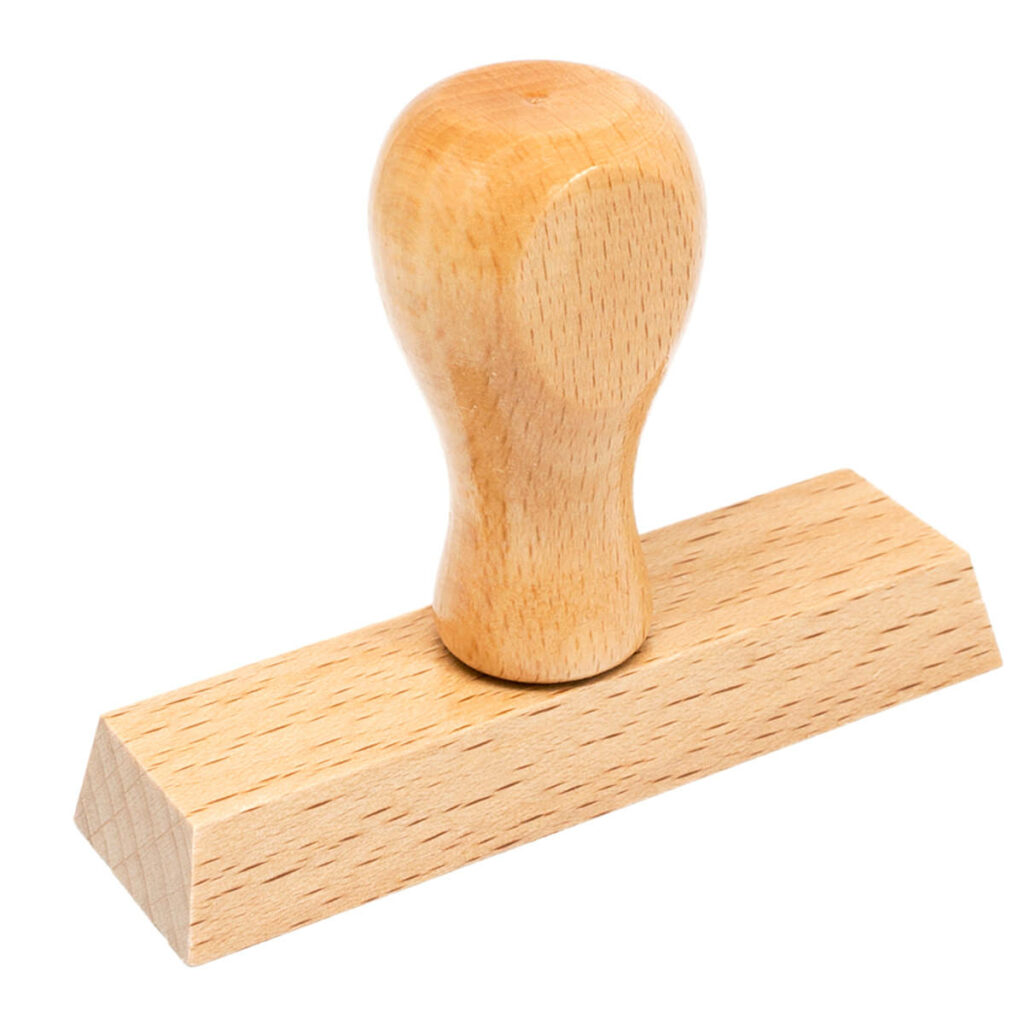 Tampon en bois personnalisé 85 x 25 mm