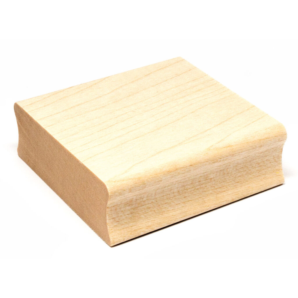 Tampon en bois pour loisirs créatifs et scrapbooking 60 x 60 mm